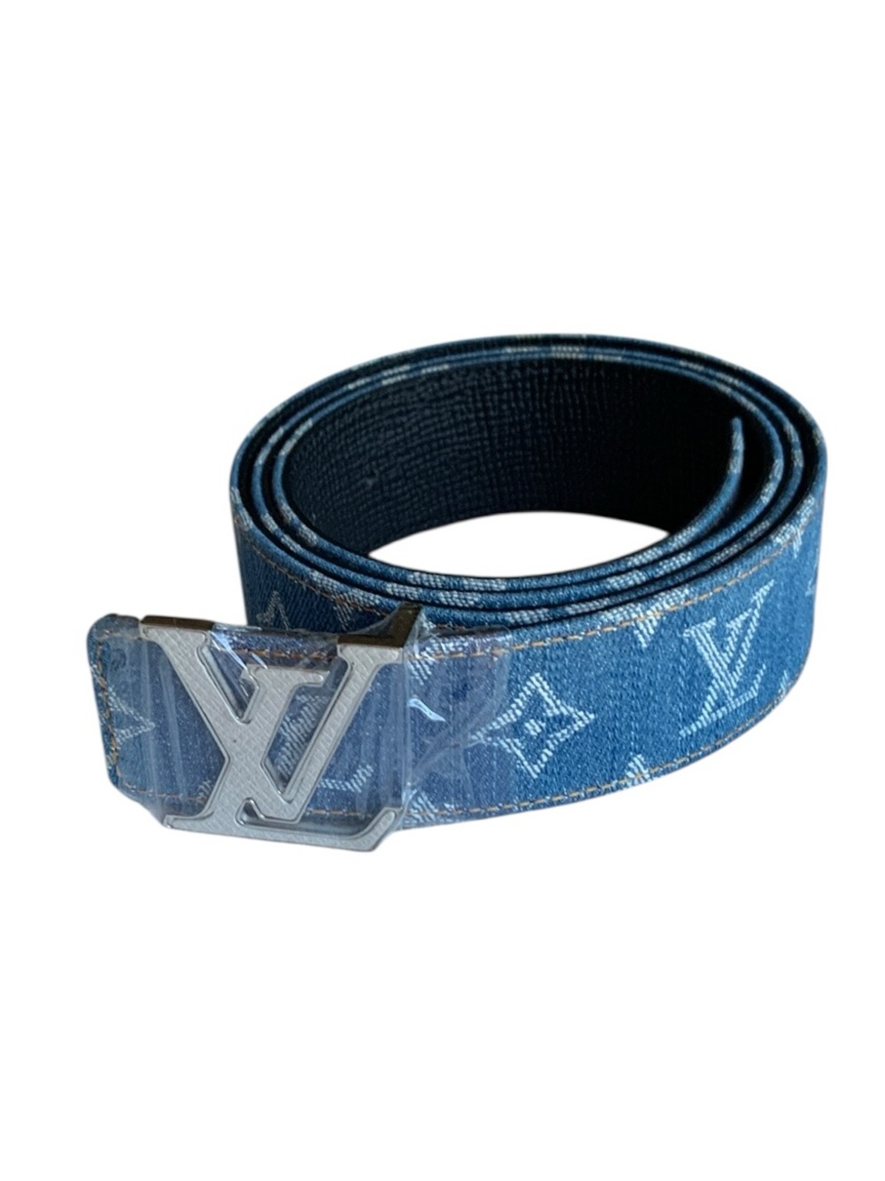 🆕 unisex Monogram Blue Belt | Statement Designer Accessory - Picture 6 of 13